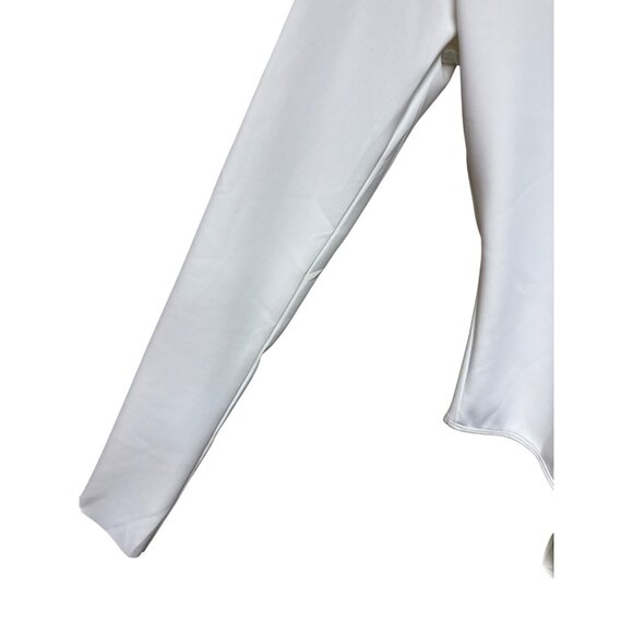 Good American Scuba Scoop Body Suit Women's White Long Sleeve Thong Medium NWT - Picture 5 of 12